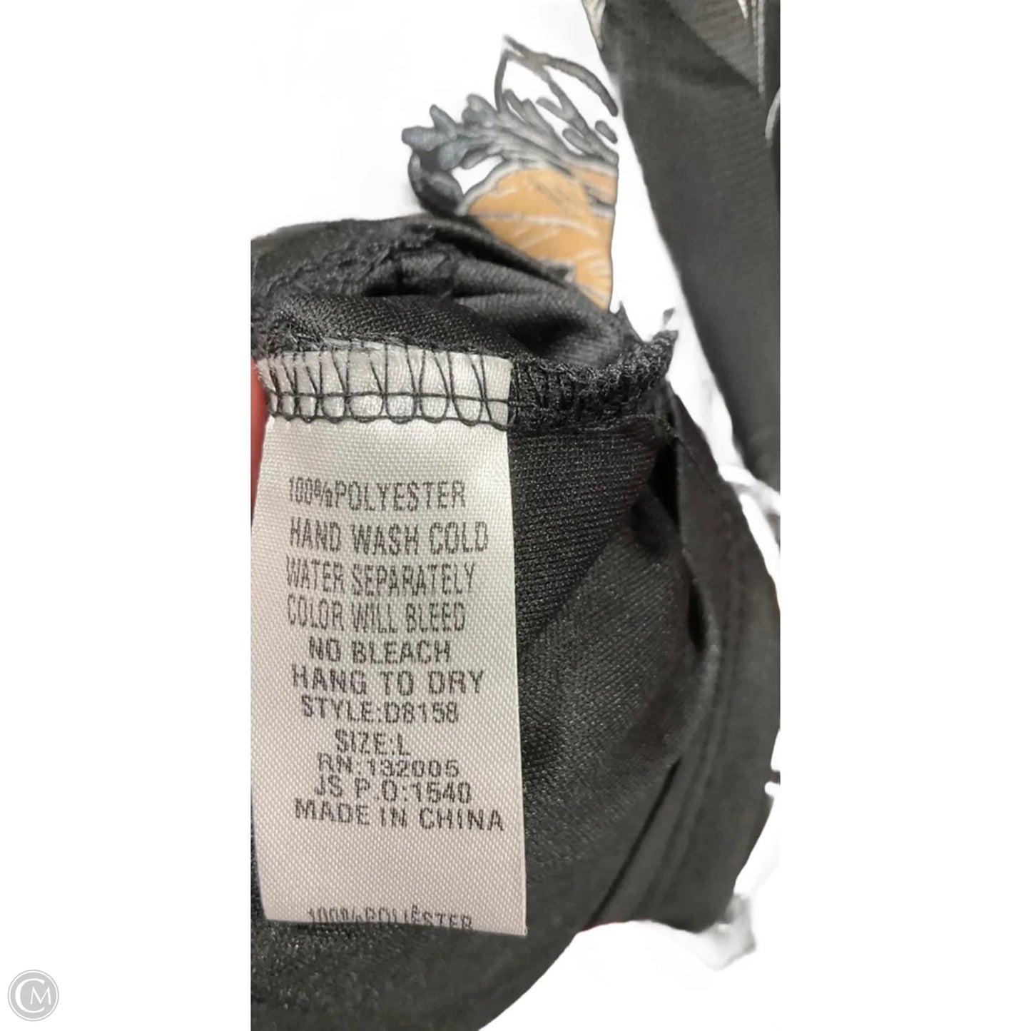 Top Long Sleeve By Entro In Black & Tan, Size: L