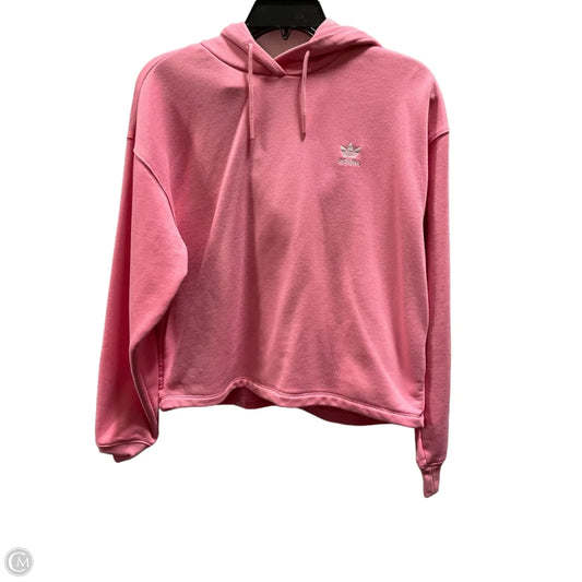 Athletic Sweatshirt Hoodie By Adidas In Pink, Size: S
