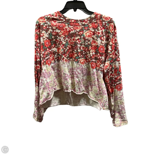 Top Long Sleeve By Free People In Floral Print, Size: S