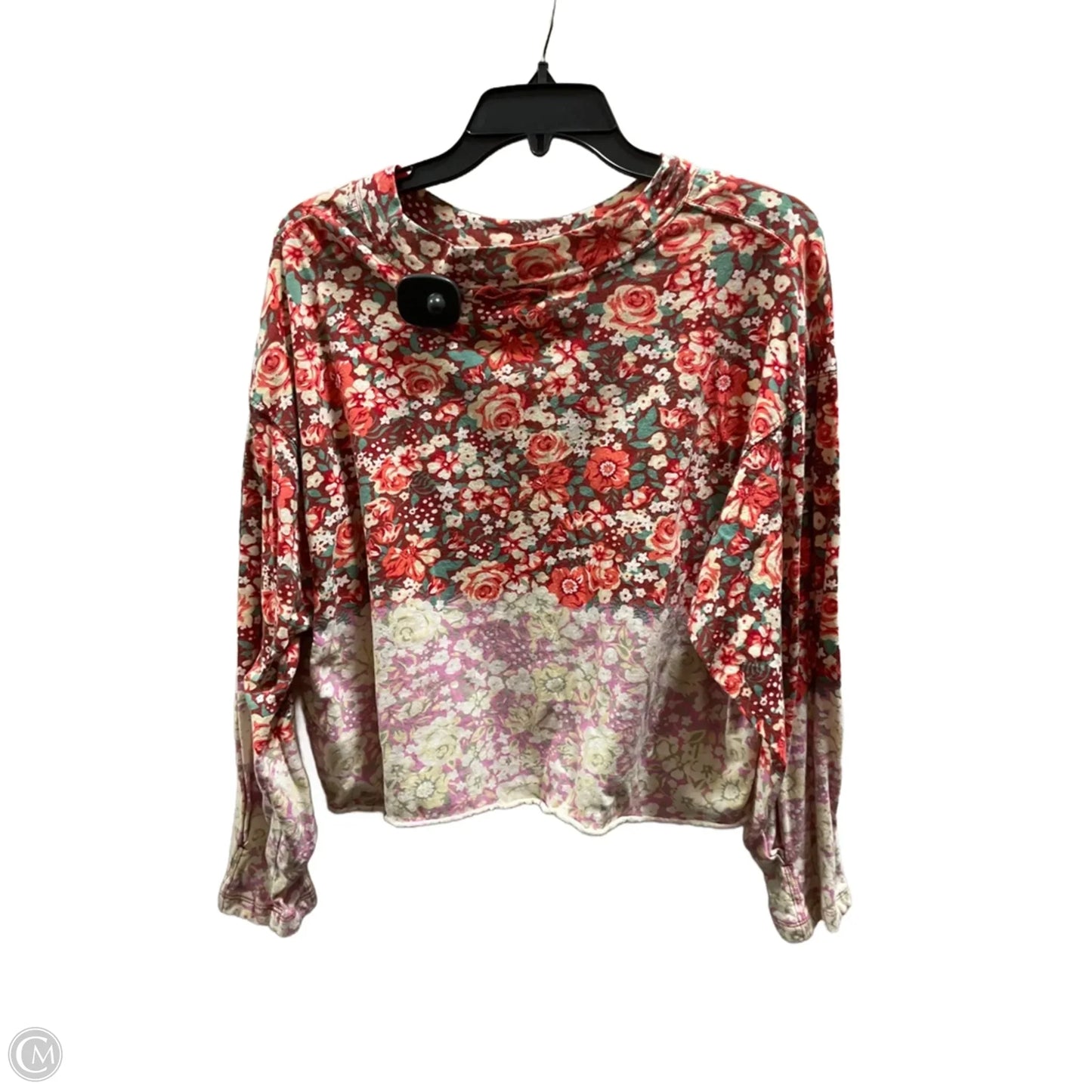 Top Long Sleeve By Free People In Floral Print, Size: S