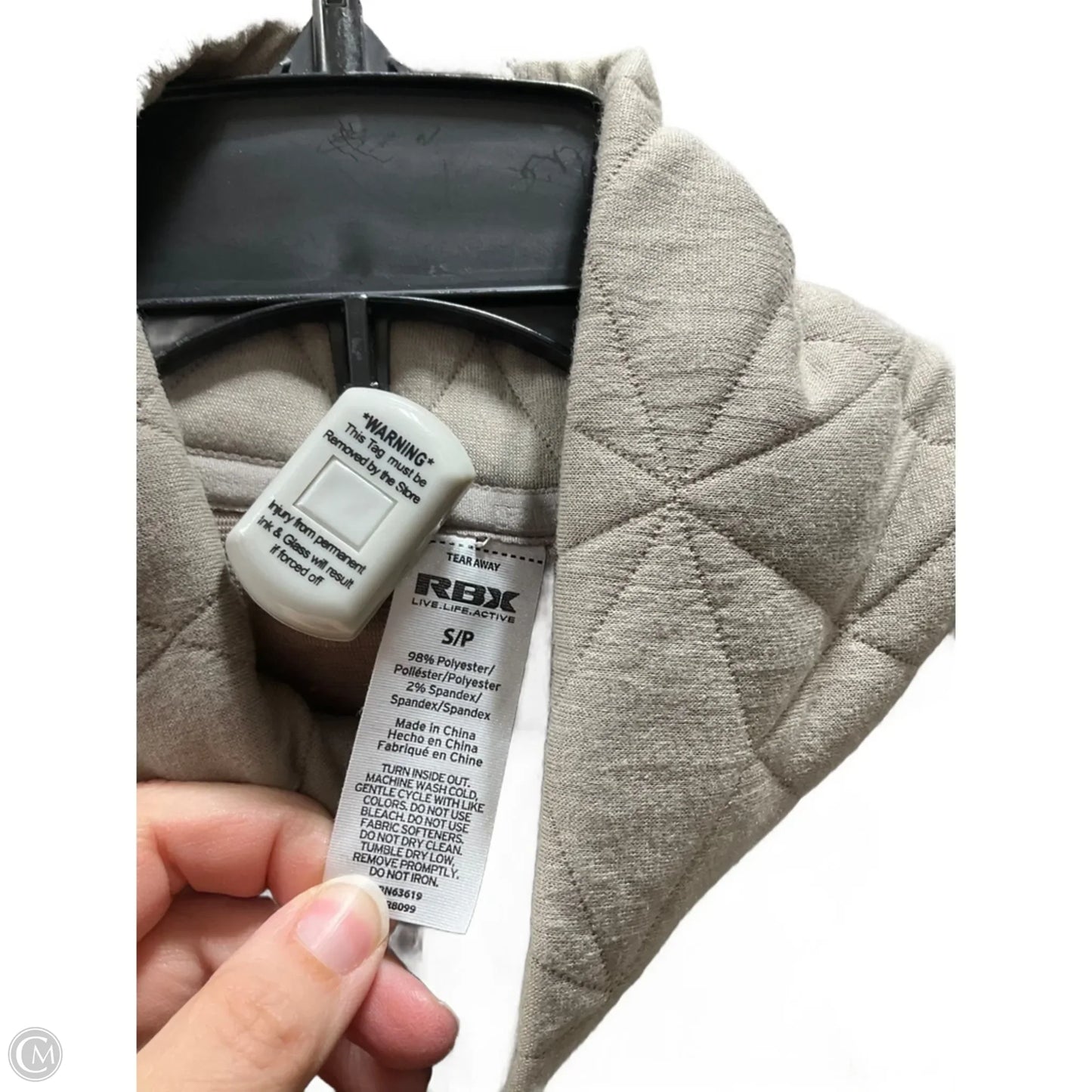 Athletic Jacket By Rbx In Grey, Size: S