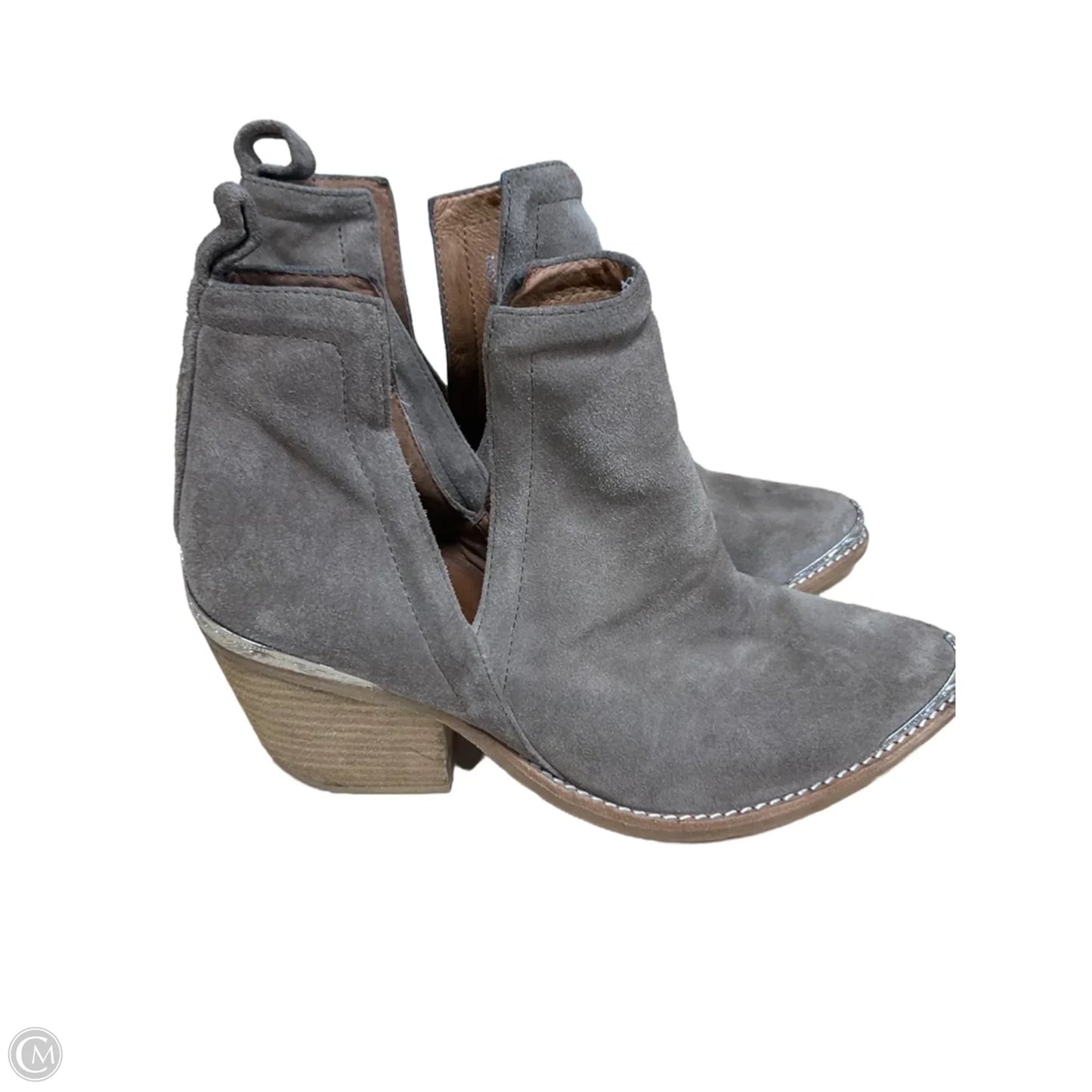 Boots Ankle Heels By Jeffrey Campbell In Taupe, Size: 7