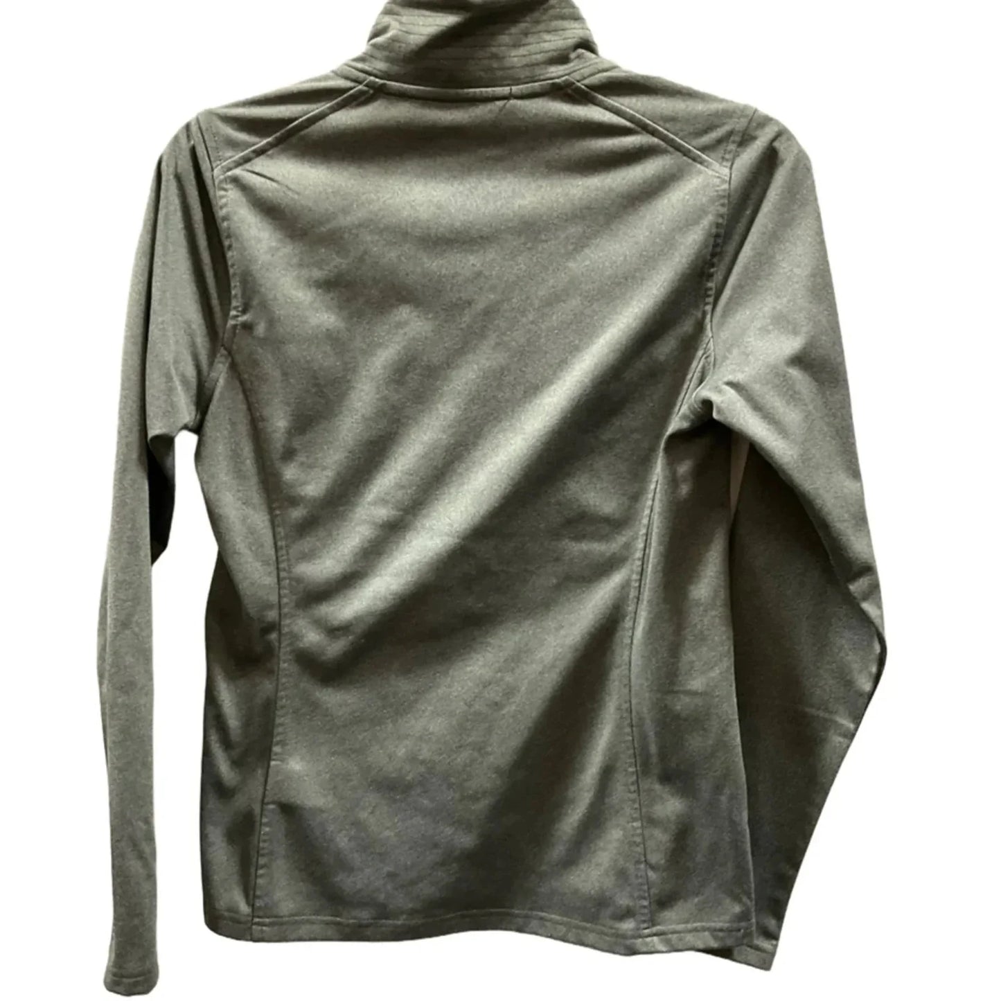 Athletic Top Long Sleeve Collar By The North Face In Grey, Size: S