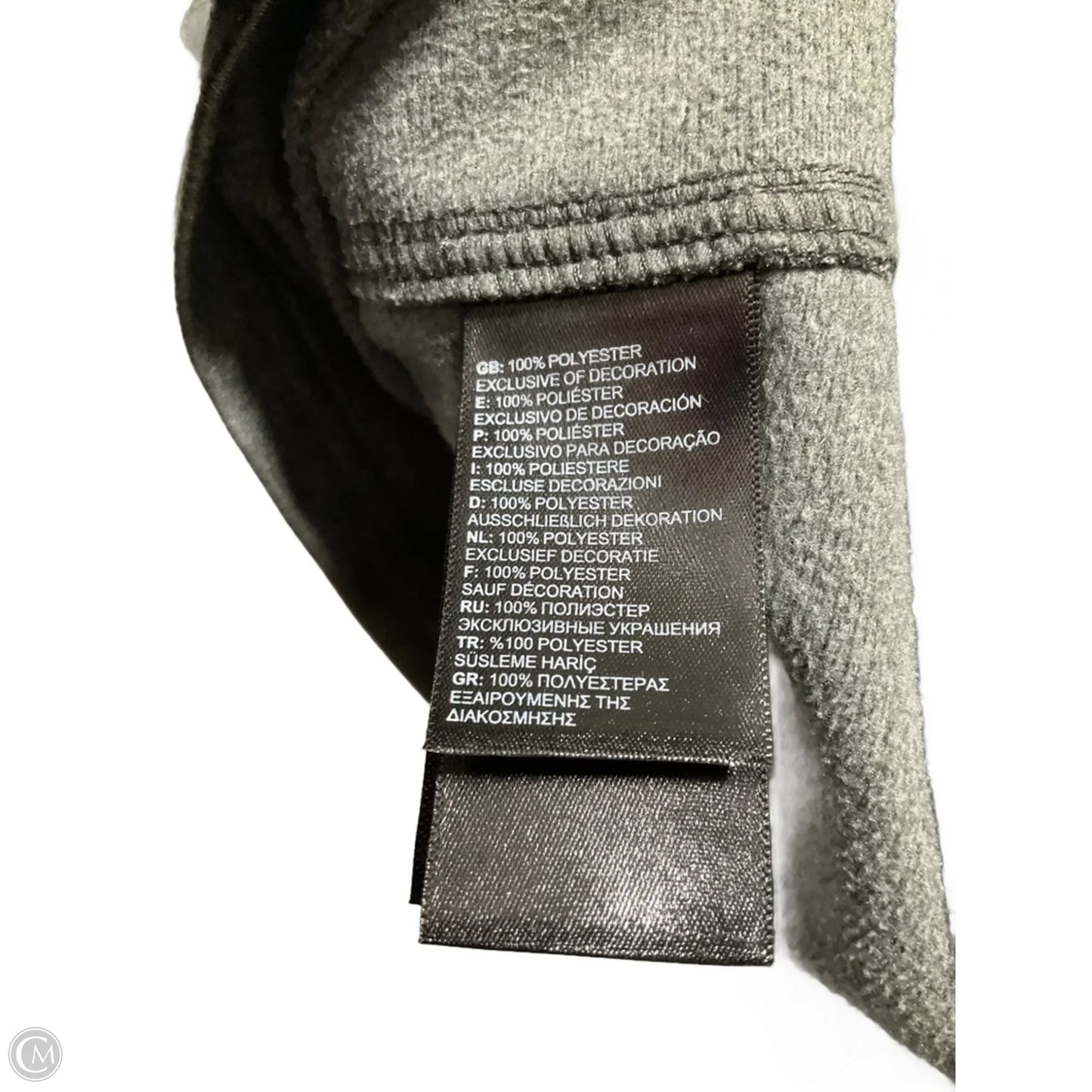 Athletic Top Long Sleeve Collar By The North Face In Grey, Size: S