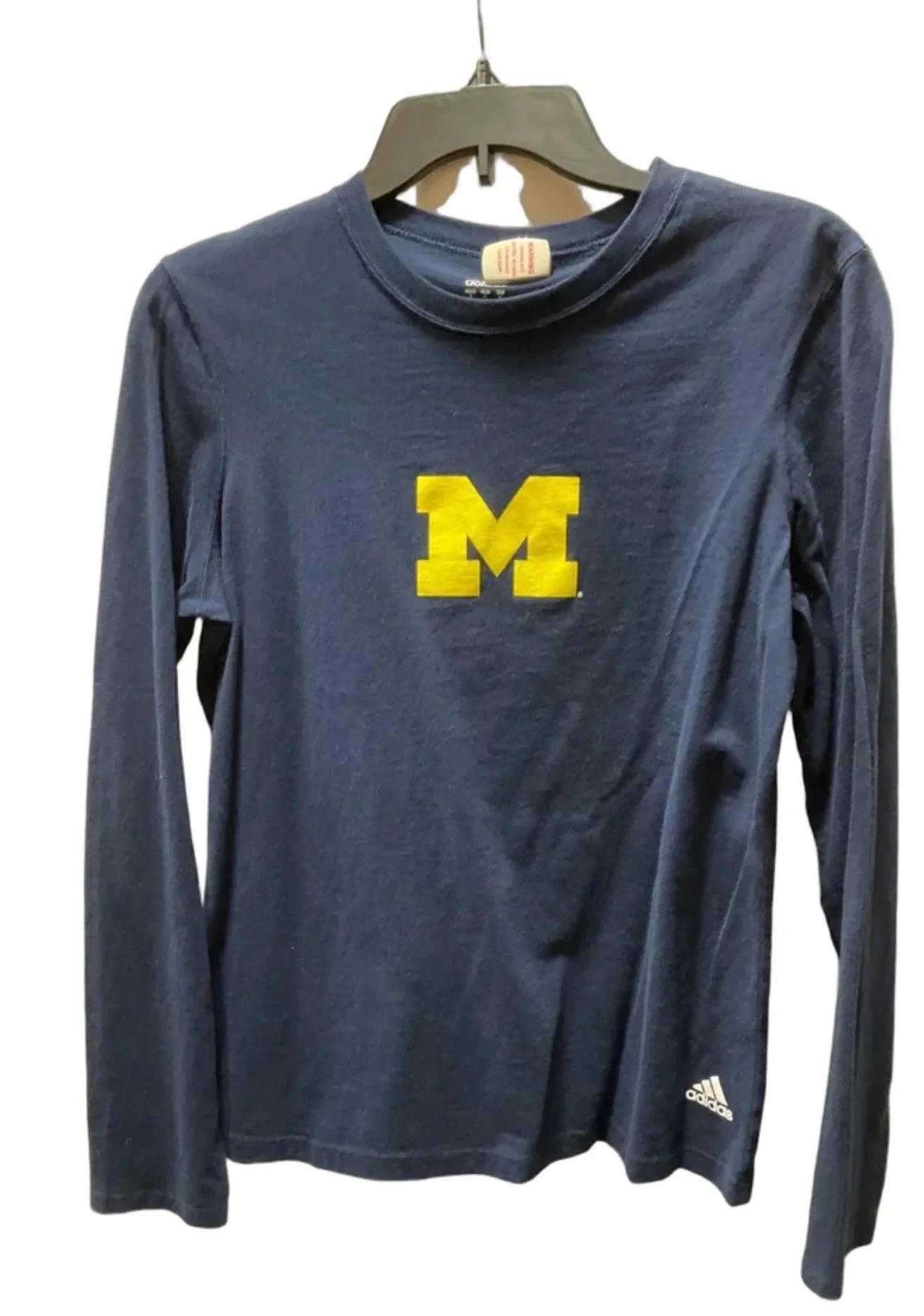 Athletic Top Long Sleeve Crewneck By Adidas In Blue, Size: M