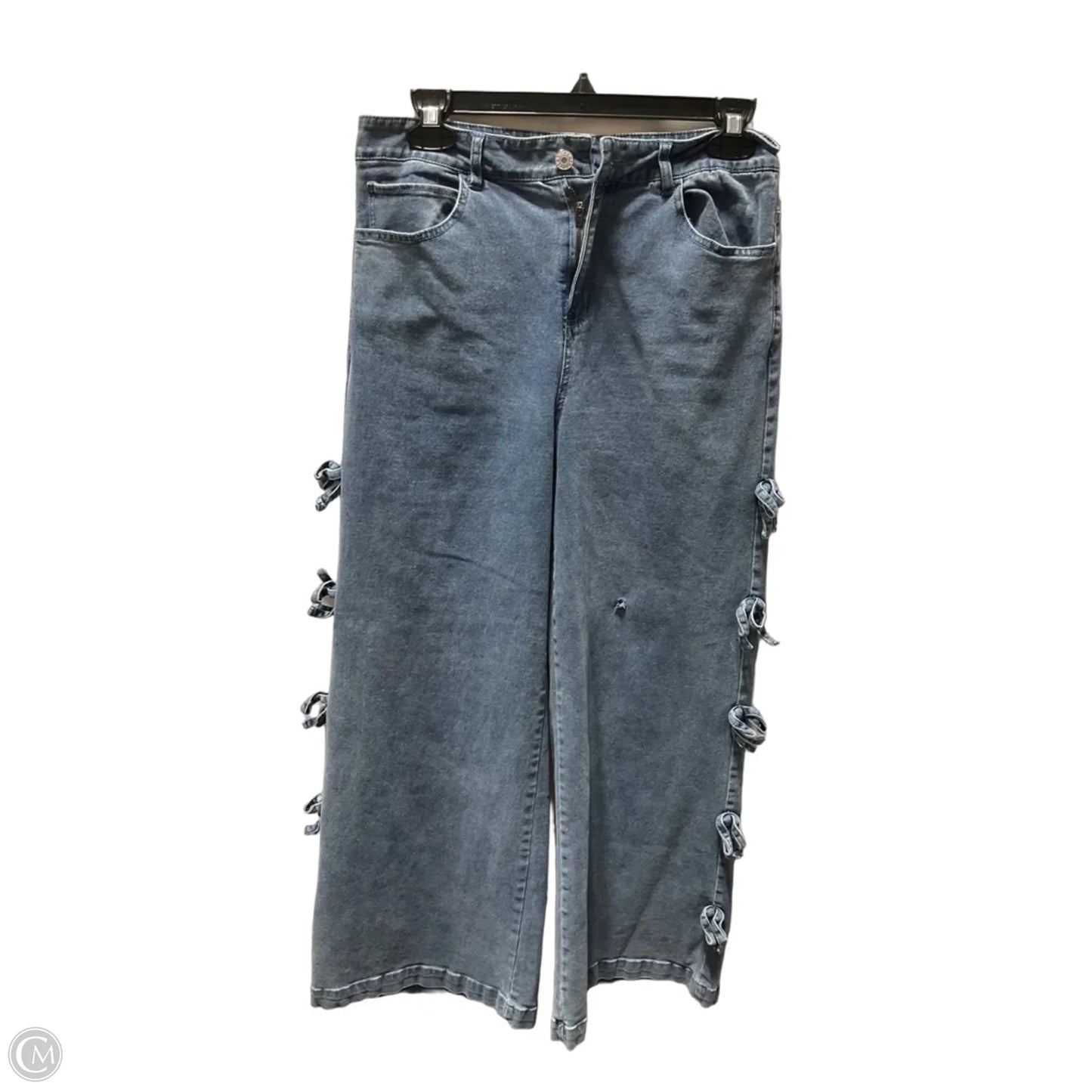 Jeans Wide Leg By Entro In Blue Denim, Size: M