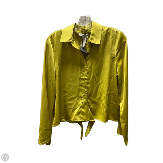 Blouse Long Sleeve By Maison Damelie In Green, Size: S