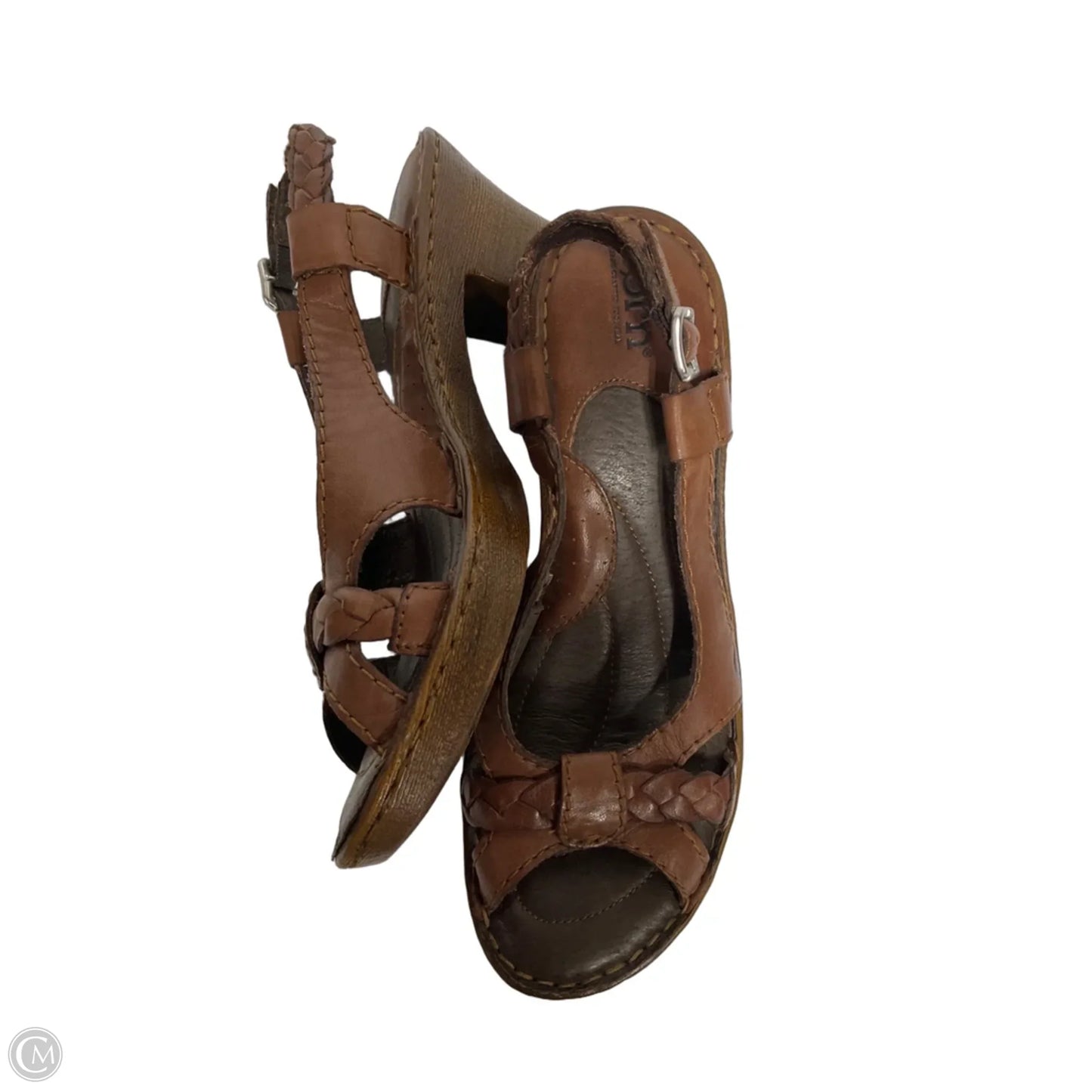 Sandals Heels Block By Born In Brown, Size: 8