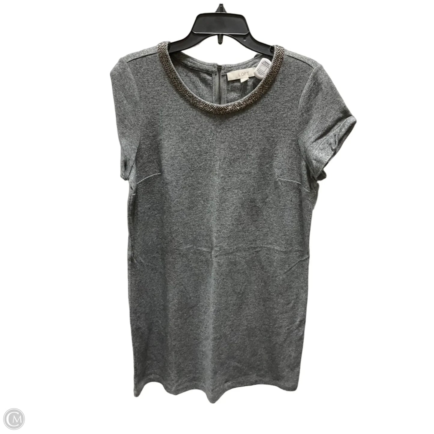 Dress Casual Midi By Loft In Grey, Size: L