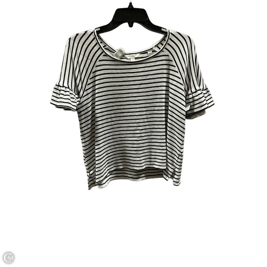 Top Short Sleeve By Max Studio In Striped Pattern, Size: S