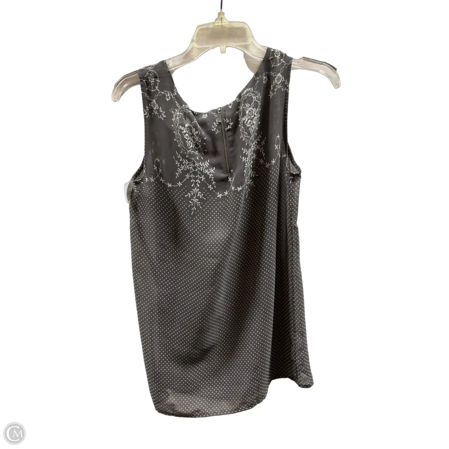 Top Sleeveless By Loft In Grey, Size: M