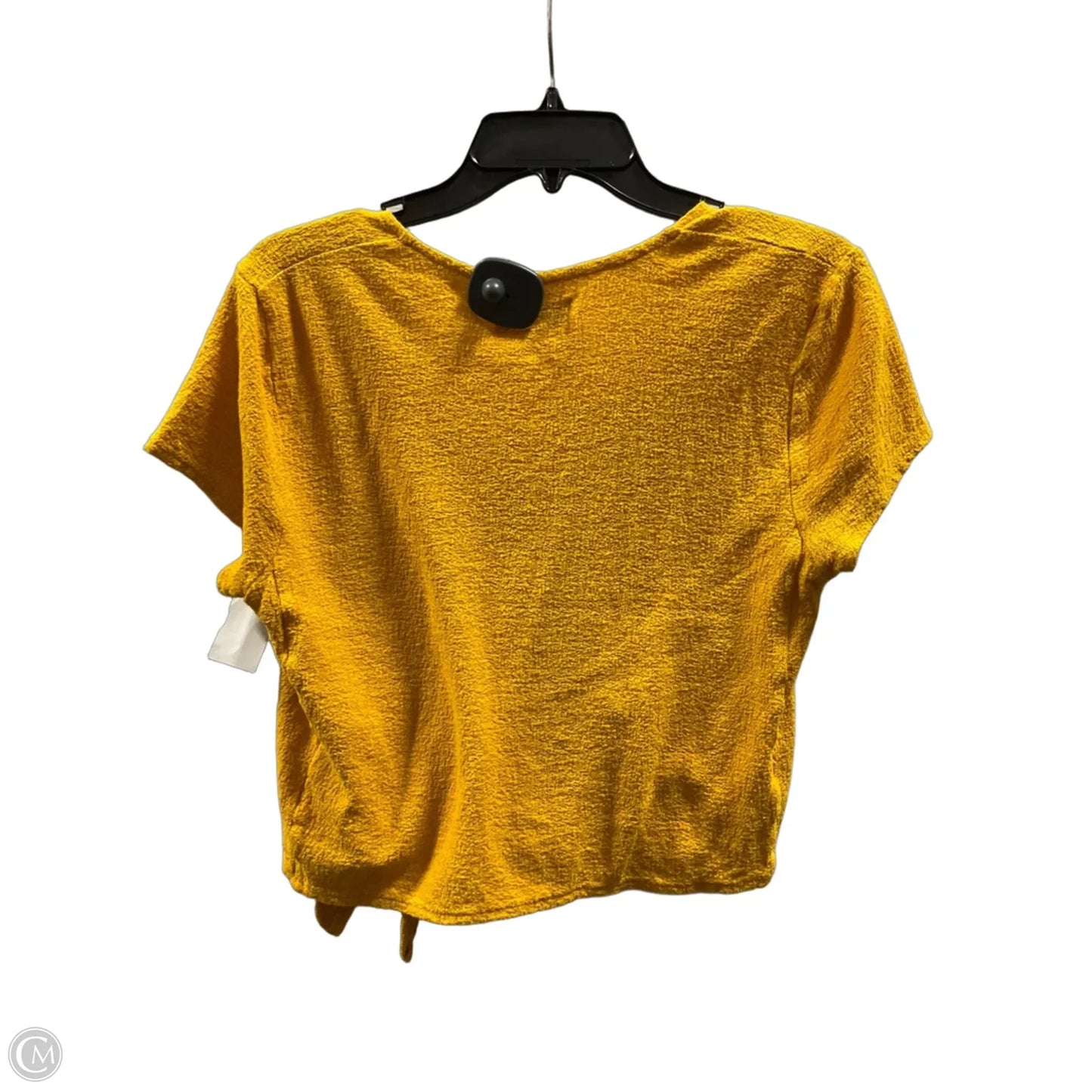 Top Short Sleeve By Madewell In Yellow, Size: M