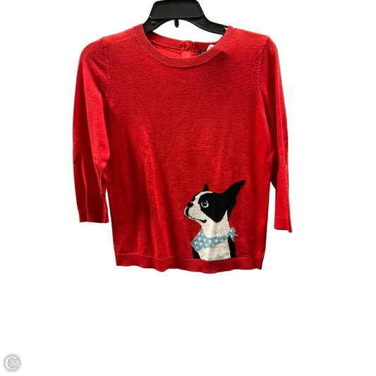 Top Long Sleeve By Talbots In Red, Size: Sp