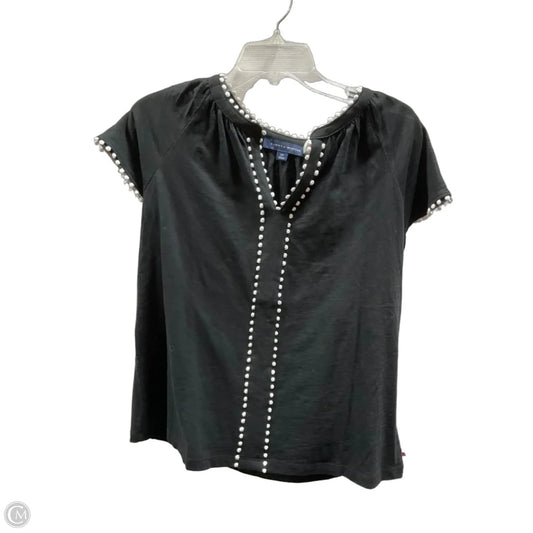 Top Short Sleeve By Tommy Hilfiger In Black, Size: S