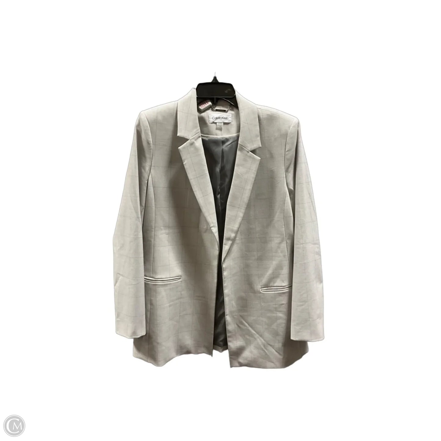 Blazer By Calvin Klein In Grey, Size: L
