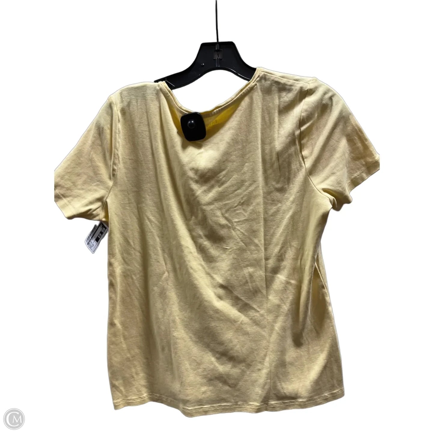 Top Short Sleeve Basic By Talbots In Yellow, Size: Lp