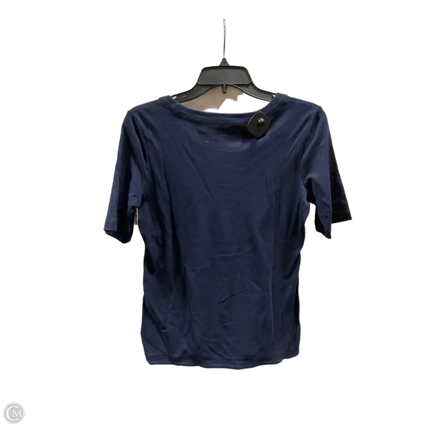 Top Short Sleeve Basic By Talbots In Navy, Size: Sp