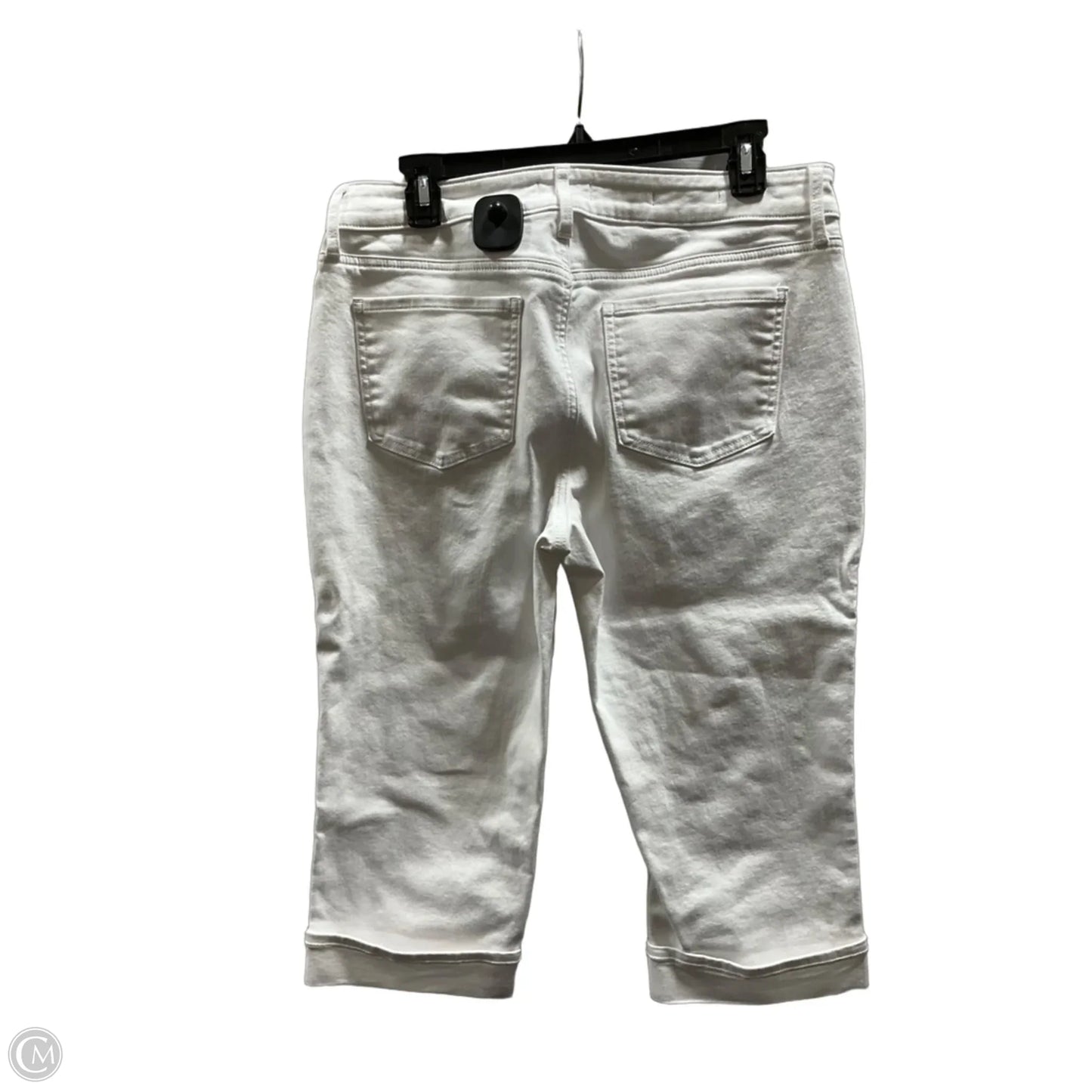 Jeans Cropped By Not Your Daughters Jeans In White Denim, Size: 10p