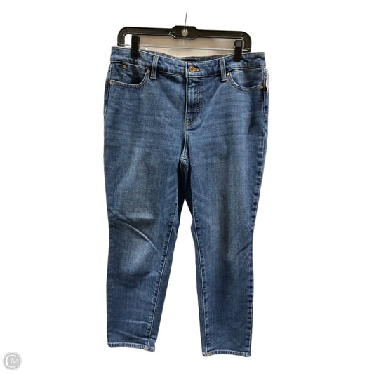 Jeans Straight By Talbots In Blue Denim, Size: 10p