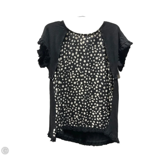 Top Short Sleeve By Umgee In Black & White, Size: S