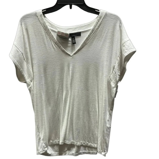 Top Short Sleeve Basic By White House Black Market In Yellow, Size: M