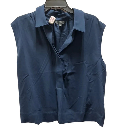 Blouse Sleeveless By Liverpool In Navy, Size: L