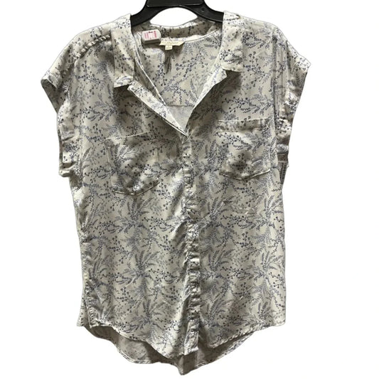 Blouse Sleeveless By Jachs Girlfirend In Blue & White, Size: L