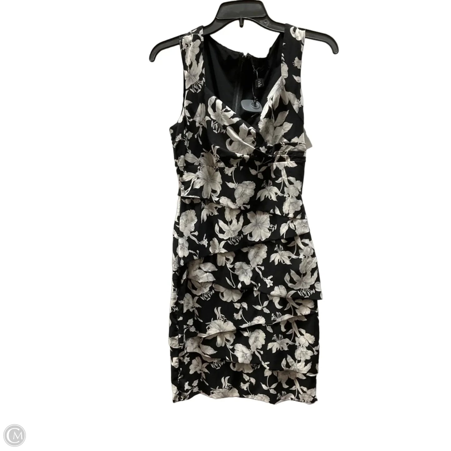 Dress Casual Midi By White House Black Market In Black & White, Size: 6