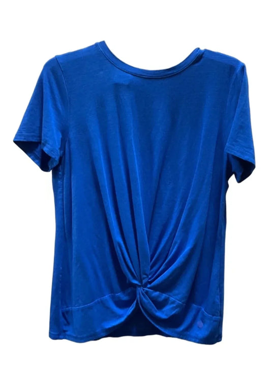 Top Short Sleeve Basic By Talbots In Blue, Size: L