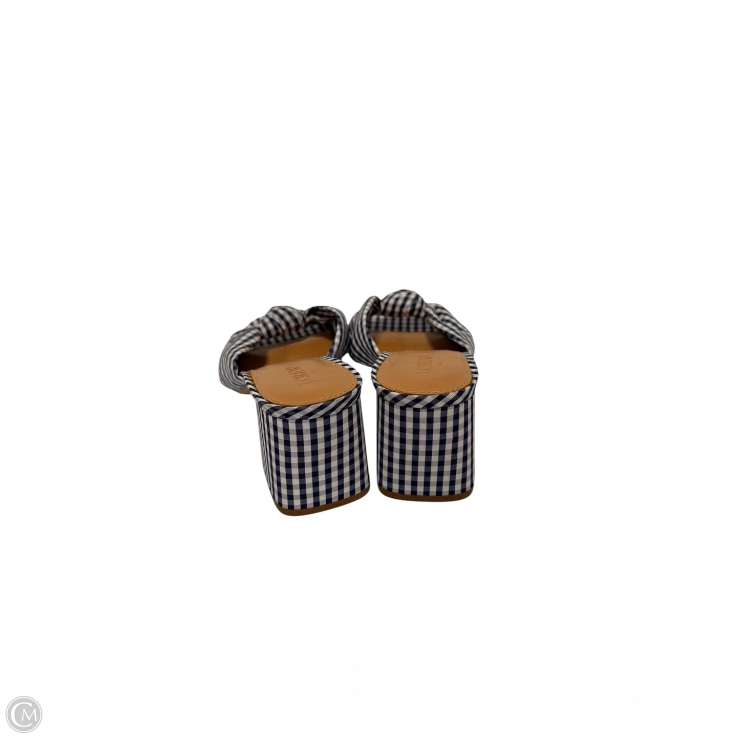 Sandals Heels Block By J. Crew In Checkered Pattern, Size: 9