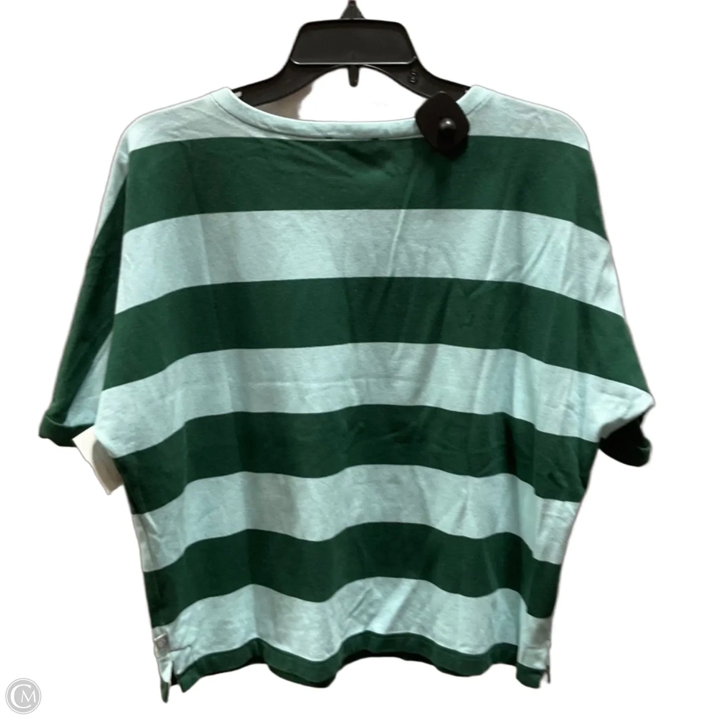 Top Short Sleeve By Talbots In Striped Pattern, Size: Mp