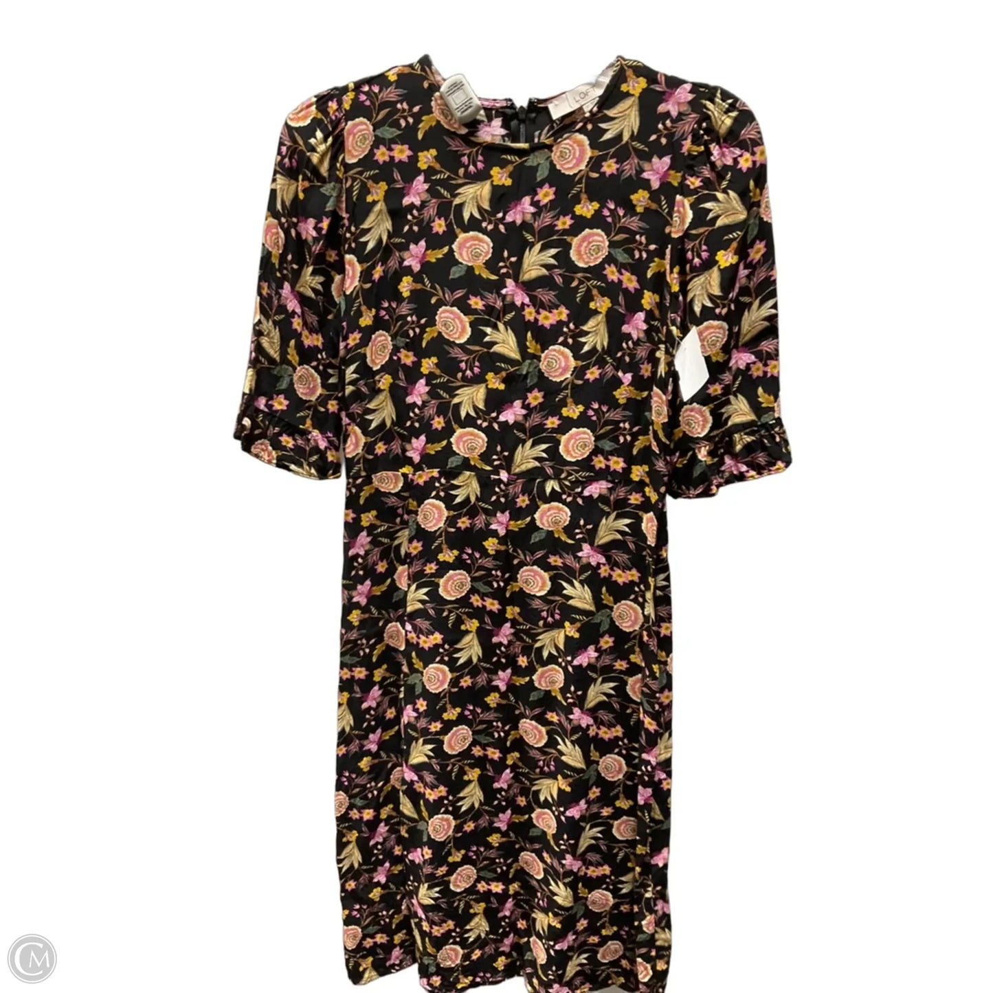 Dress Casual Midi By Loft In Floral Print, Size: 0p