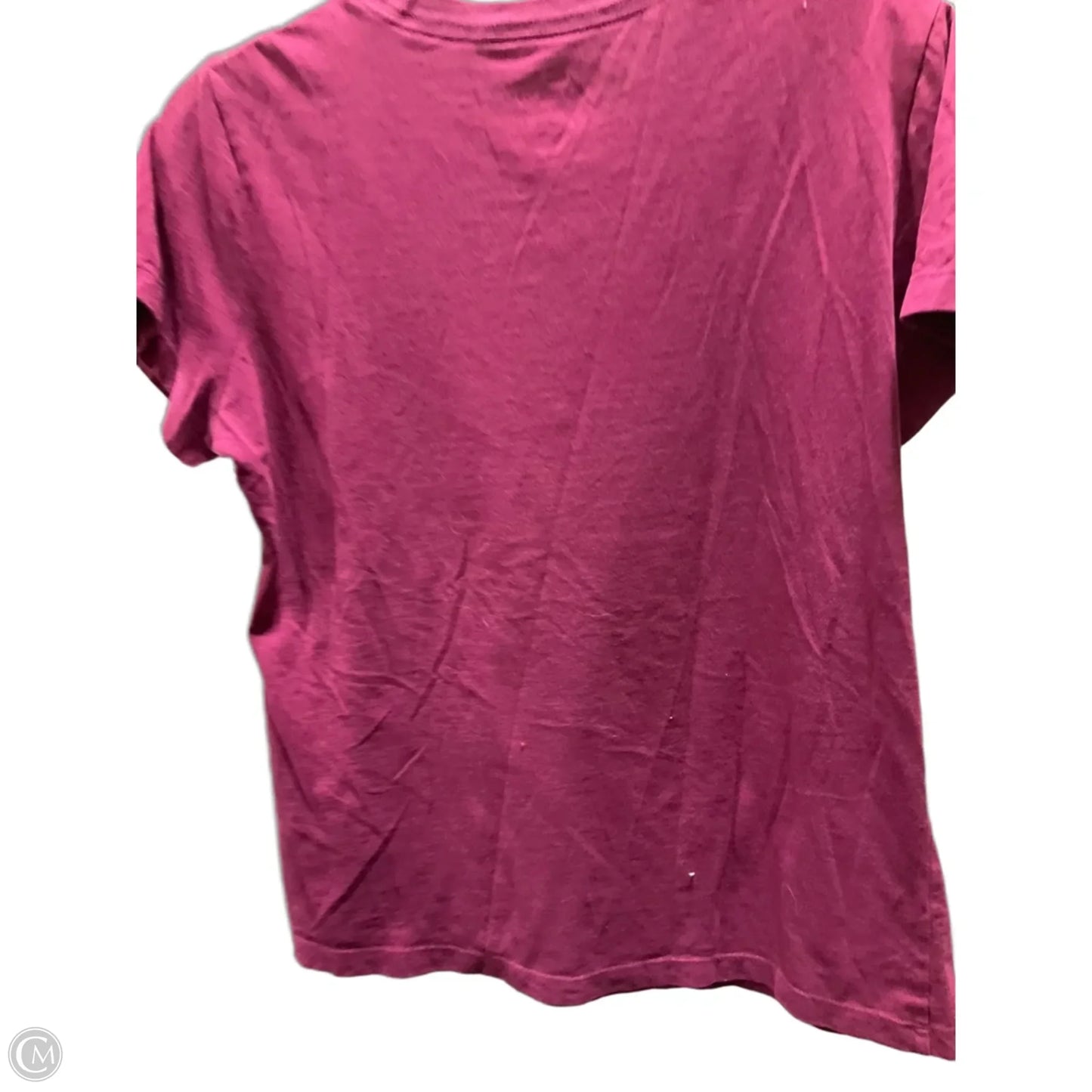 Athletic Top Short Sleeve By Nike In Purple, Size: M