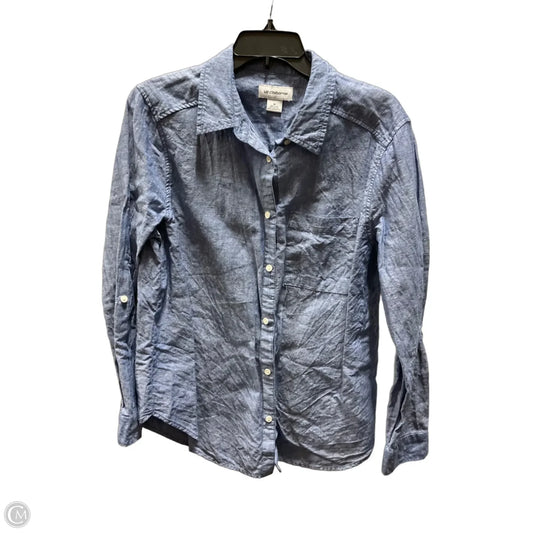 Blouse Long Sleeve By Liz Claiborne In Blue, Size: M