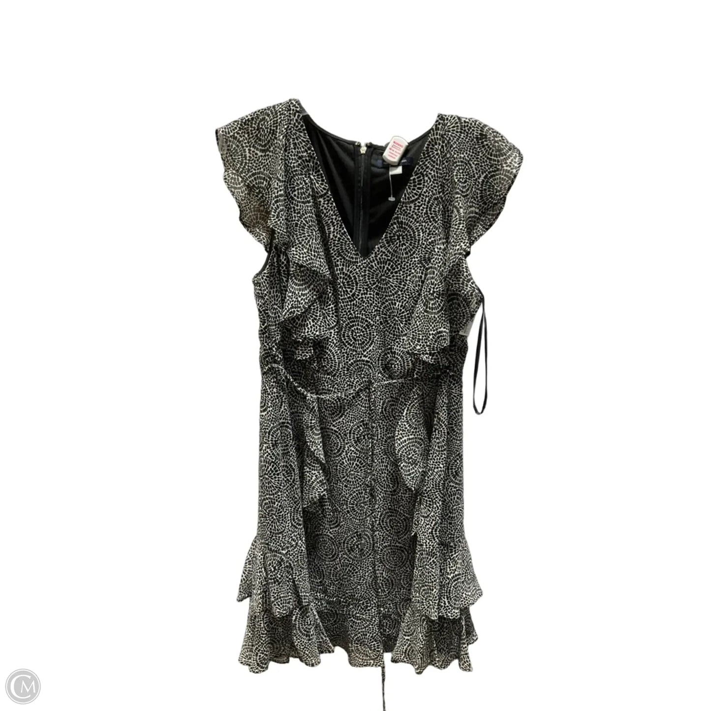 Dress Casual Midi By Tommy Hilfiger In Black & White, Size: Xl