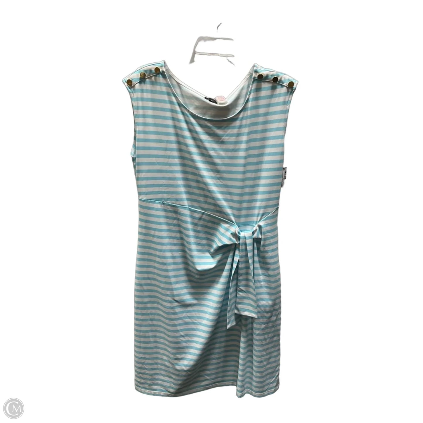 Dress Casual Midi By Talbots In Striped Pattern, Size: L
