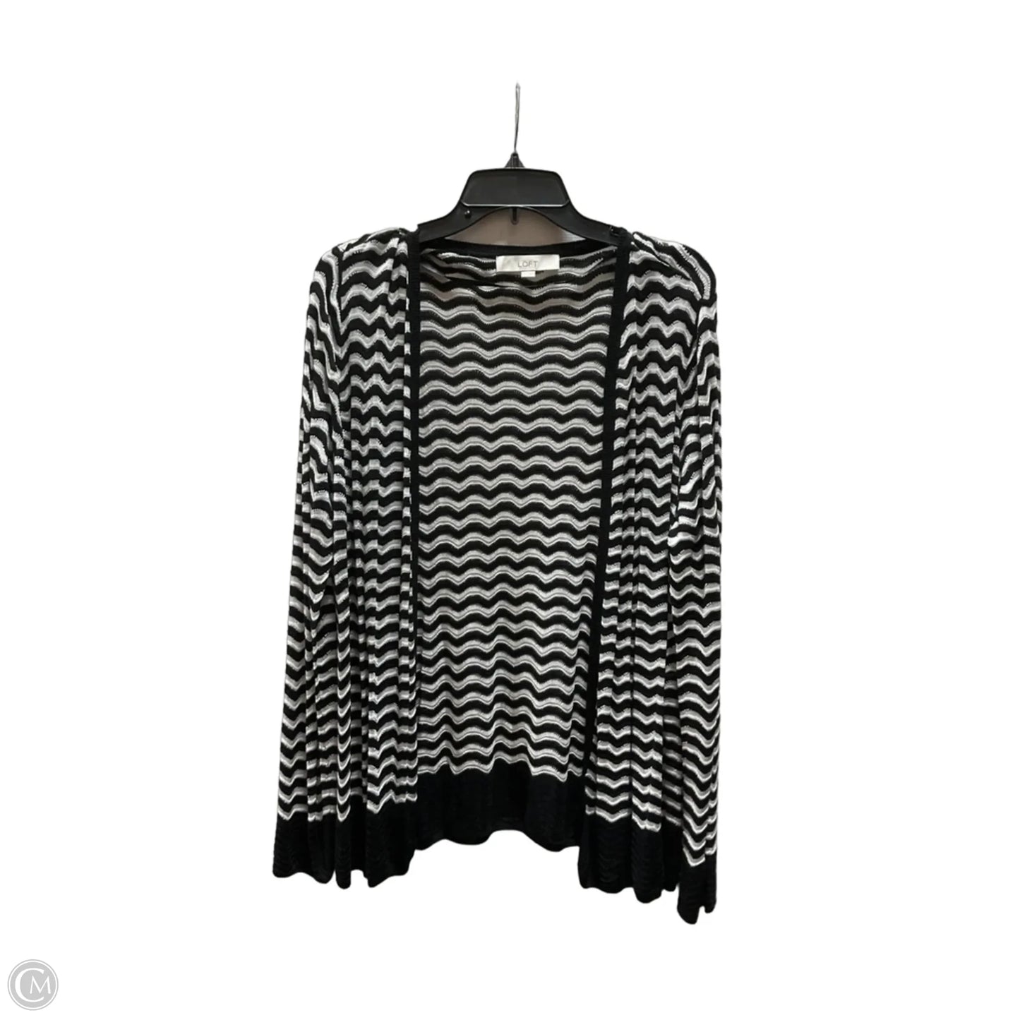 Cardigan By Loft In Black & White, Size: Xxl