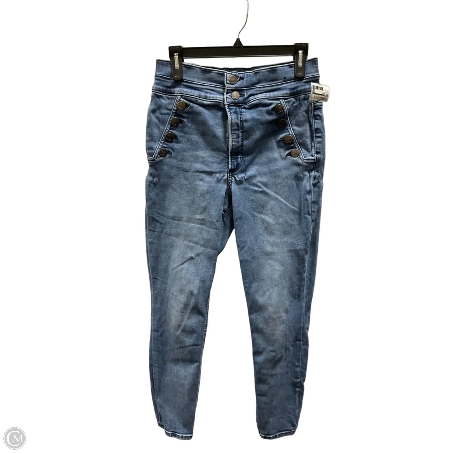 Jeans Skinny By Express In Blue Denim, Size: 12