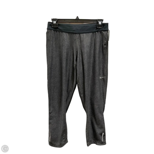 Athletic Leggings By Nike Apparel In Black & Grey, Size: L