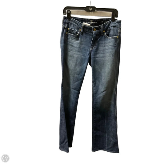 Jeans Boot Cut By 7 For All Mankind In Blue Denim, Size: 2