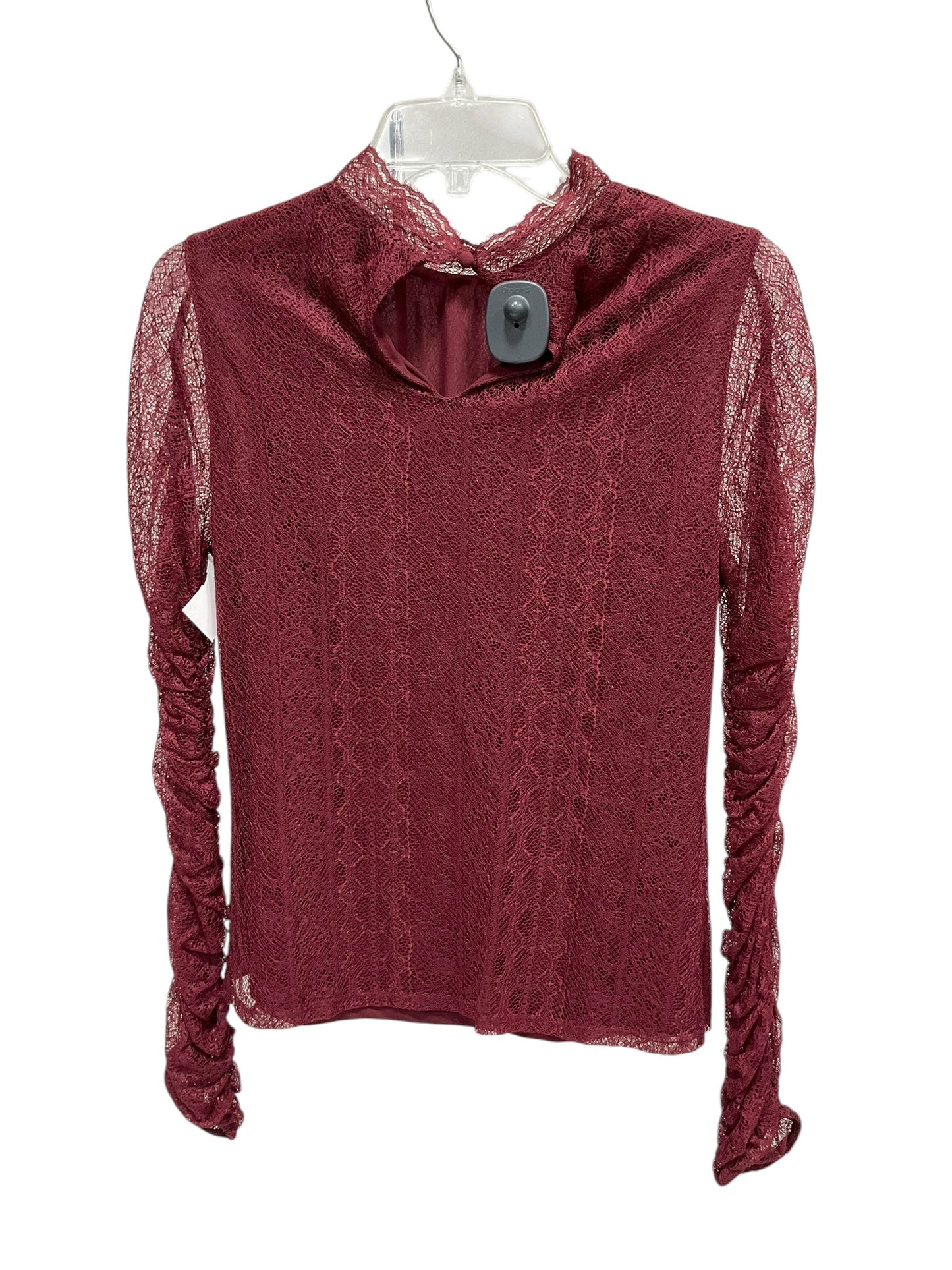Top Long Sleeve By Express In Red, Size: M