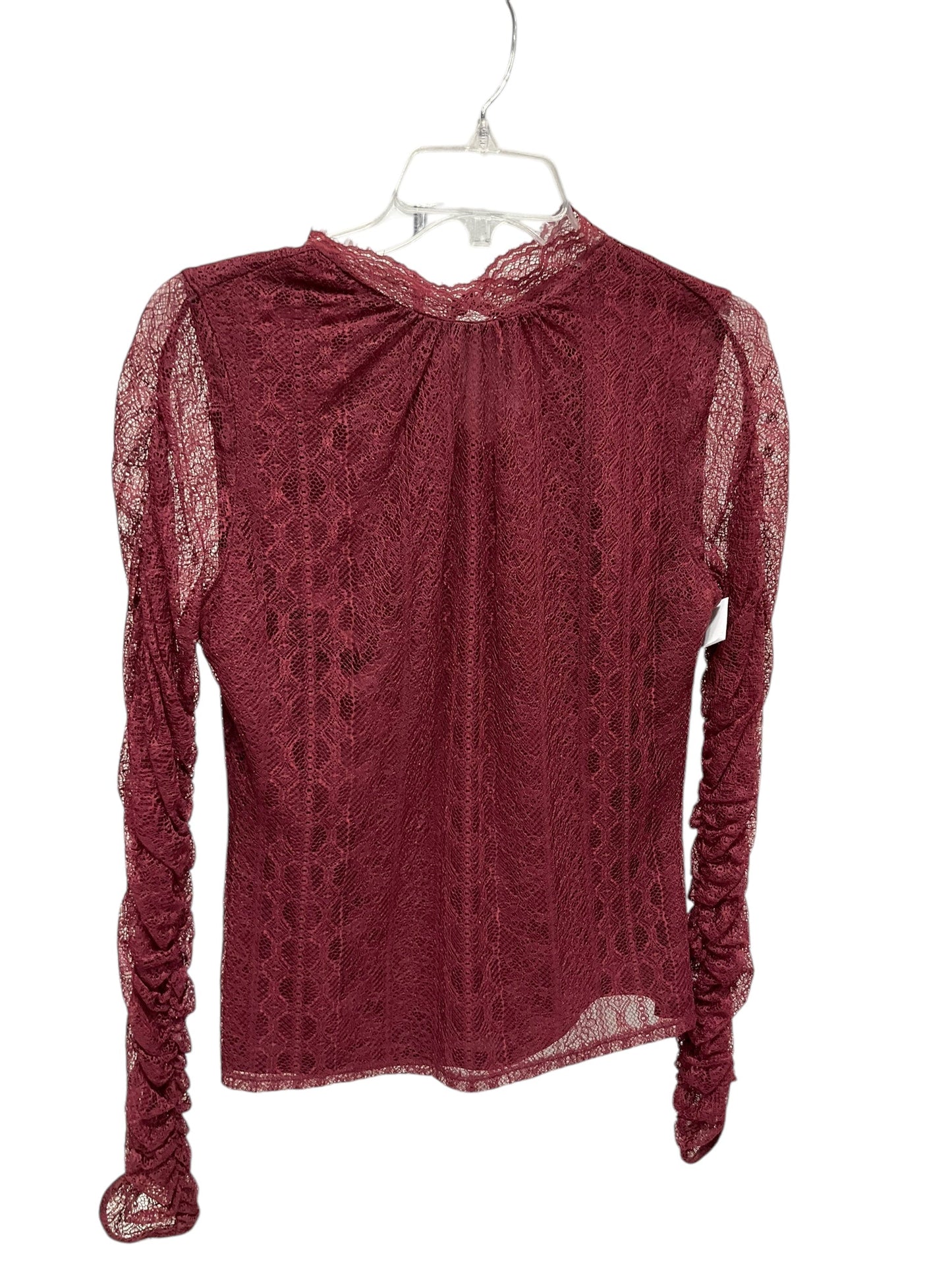 Top Long Sleeve By Express In Red, Size: M
