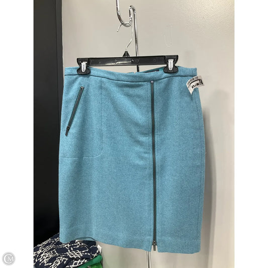 Skirt Midi By Talbots In Blue & Cream, Size: 8