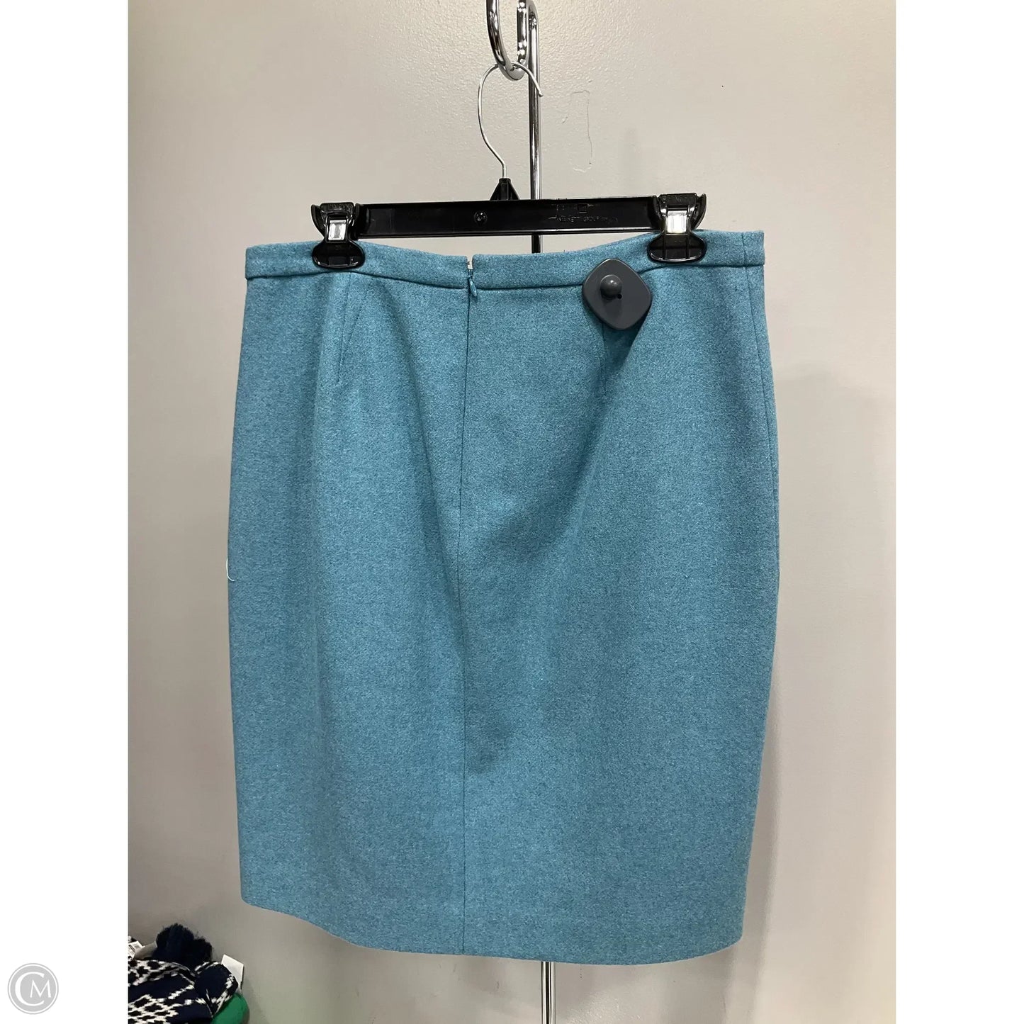 Skirt Midi By Talbots In Blue & Cream, Size: 8