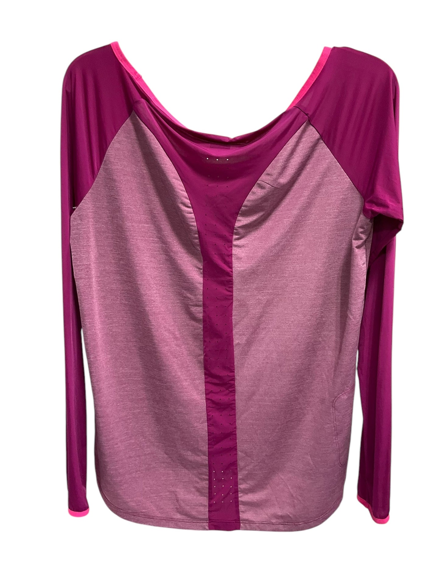Athletic Top Long Sleeve Crewneck By Nike Apparel In Pink, Size: M