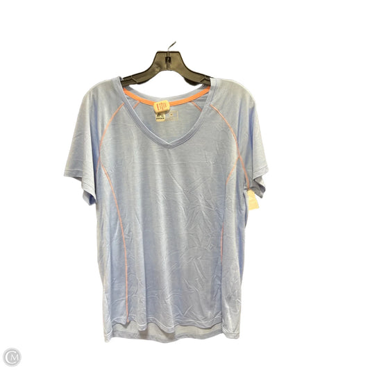 Athletic Top Short Sleeve By Rbx In Blue, Size: 1x