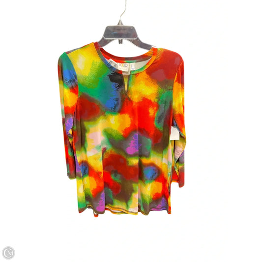 Top Long Sleeve By Logo In Tie Dye Print, Size: S