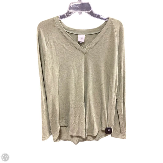 Top Long Sleeve By Cabi In Green, Size: S