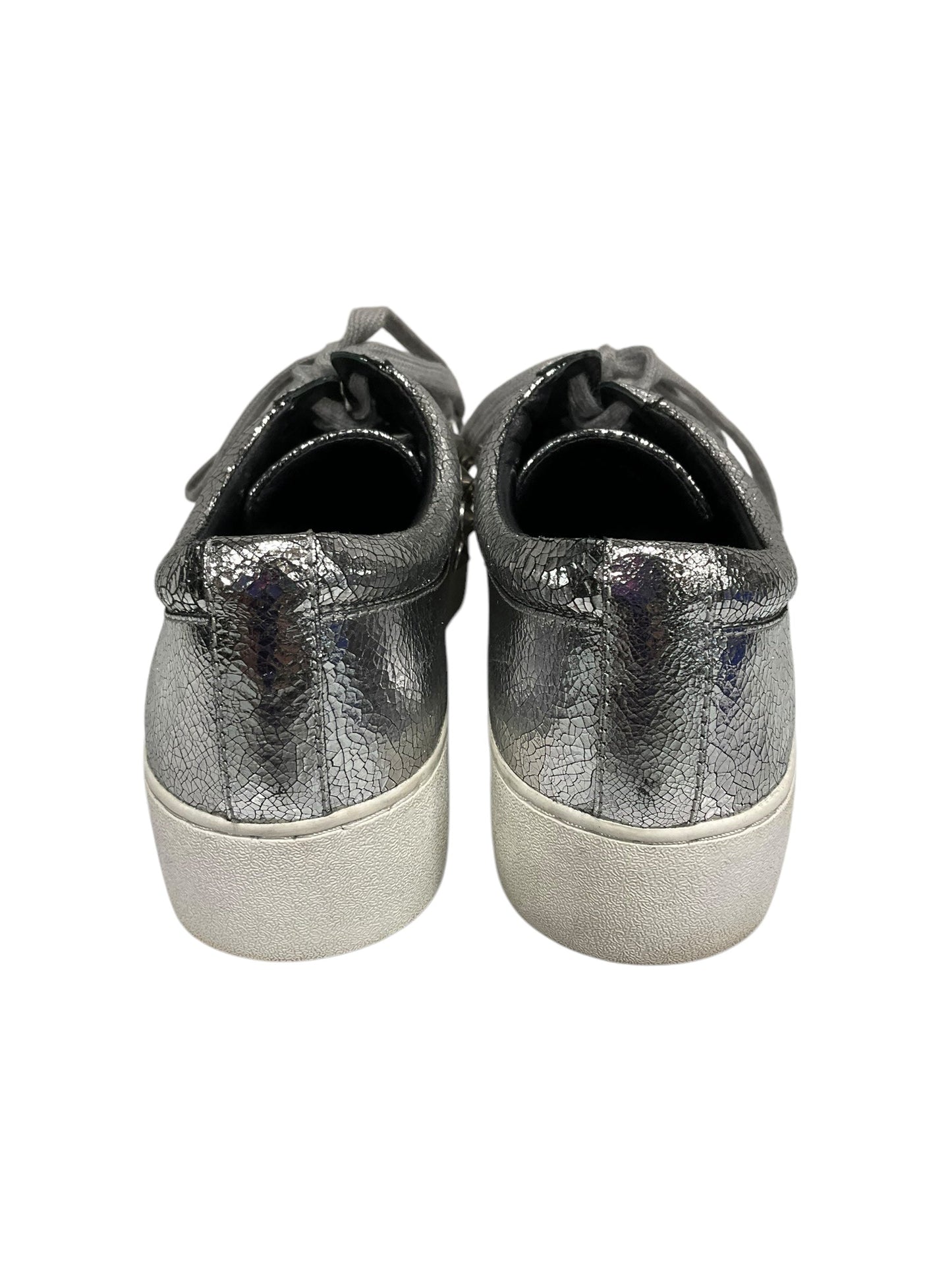 Shoes Designer By Michael Kors In Silver, Size: 9