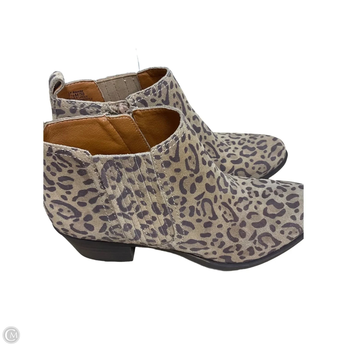 Boots Ankle Flats By Lucky Brand In Leopard Print, Size: 7.5